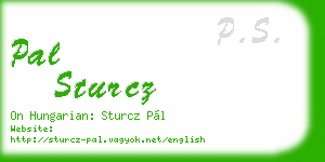 pal sturcz business card